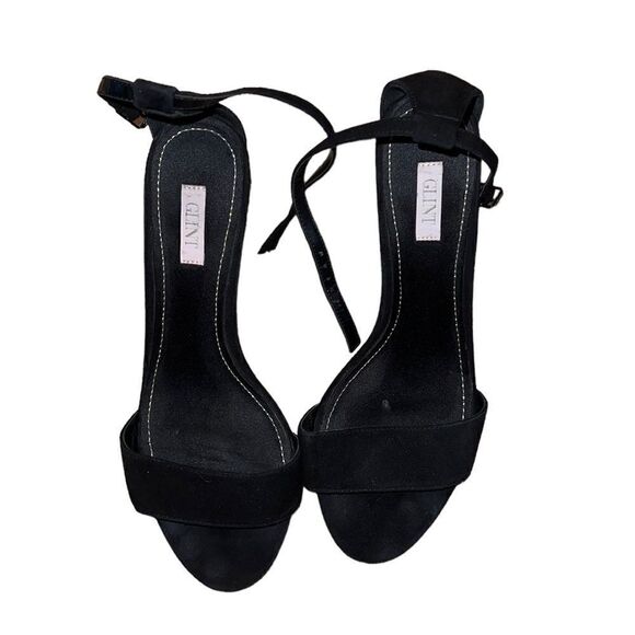 Glint Suede Black Sandals Size 7.5 M - Picture 1 of 5